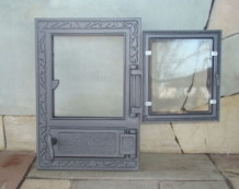 1 oven door for the stove or oven, ash shutter, cast iron + glass.