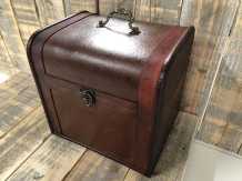 Beautiful colonial wooden box with beautiful fittings, storage box-X