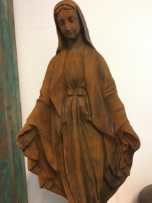 Mutter Maria / Mutter Maria, große Vollstein-Oxyd-Statue