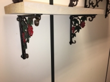 Beautiful set of shelf racks-hangers grape motif, shelf racks, cast iron-small