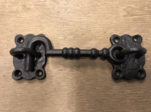 Cabin hook - door hook - wrought iron - black - medium