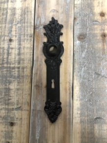 1 Long plate ''Angel'', cast iron brown, bb72 room door lock suitable.