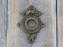 Rosette - patinated brass - for door handle or knob