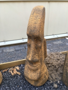 MOAI, large stone statue, Easter Islands!!