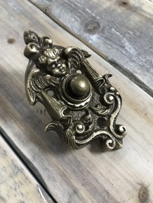 Doorbell Angel - brass patinated