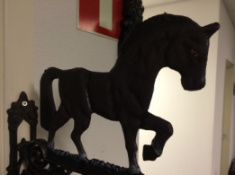 Cast iron doorbell with horse, beautiful!!