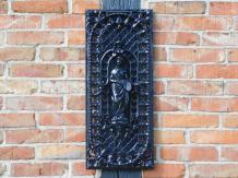 Door grille with Woman - Cast iron - Black - Grille