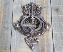 Door knocker, Angel, Antique iron, bronze colour (Copper) | H26.0xB18.5 Cm