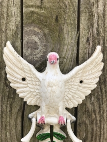 Door knocker with dove, beautiful in color, cast iron