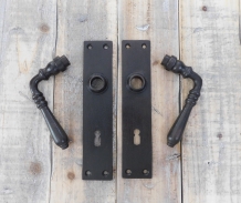 Set of door hardware - for room doors BB 72 - antique iron dark brown - classic