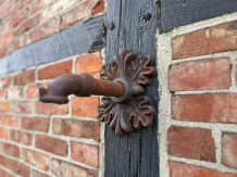 Gargoyle for Wall Fountain - Oak Leaf + Neptune - Cast iron - Rust