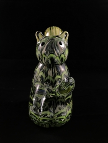 A beautiful glass statue of a squirrel, a glass work of art!