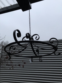 Hanger - game hook - spice rack - iron wreath with 8 hooks.