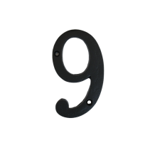 House number 9 - Black - Iron - 10 cm