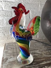 Glass blown rooster, fascinating beautiful craftsmanship and beautiful colors!!