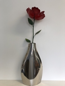 Flache Vase aus Nickel, schönes separates Design