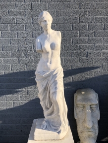 Beautiful stone statue of venus of Milo, a well-known and beautiful statue.