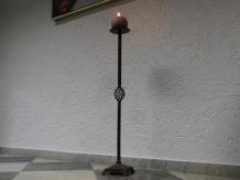 Classic candlestick 80cm - wrought iron - dark brown/rust - candle stand
