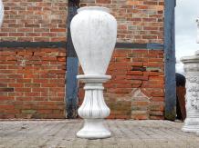 Classic Garden Vase on Round Pedestal - 120 cm - Stone
