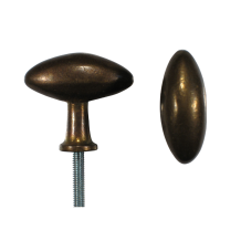 Knob Oval - 35 x 14 mm - Antique Brass