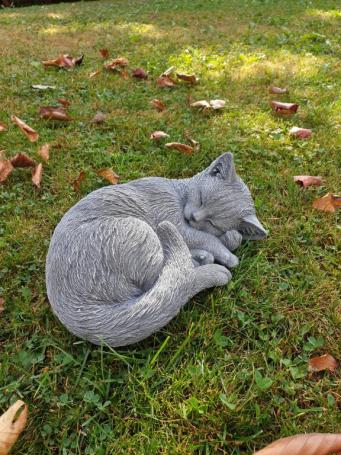 garden sculpture cat, cat, gift