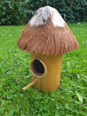 Bird house, bamboo, coconut