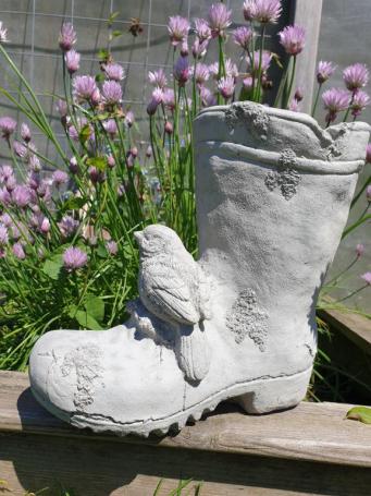 Flower pot as an old boot, flower box