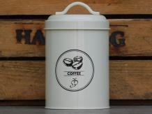 Set of 3 - Coffee, tea and sugar - metal storage tin