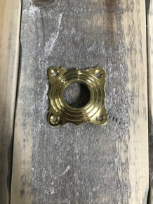 Handle rosette - polished brass - square