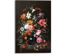 Gemälde Stilleben - Blumen auf Vase - 90 x 60 cm