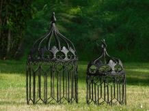 Set of 2 Decorative Bird Cages - Round - Garden decoration