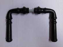 Set Door Handles - Black - Wrought iron - 2 Handles