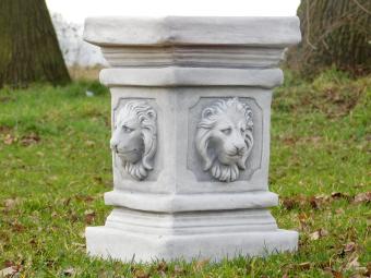 Pedestal with Lion Heads - 47 cm - Stone