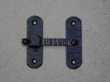 Trap lock wrought iron - black - hand-forged
