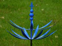 Gartenpfahl  Windspinner - Blau - Metall