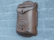 Letterbox - mailbox - cast iron - brown