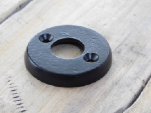 Rosette - black - iron - for handle or knob