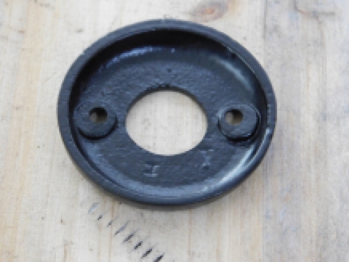 Rosette - black - iron - for handle or knob