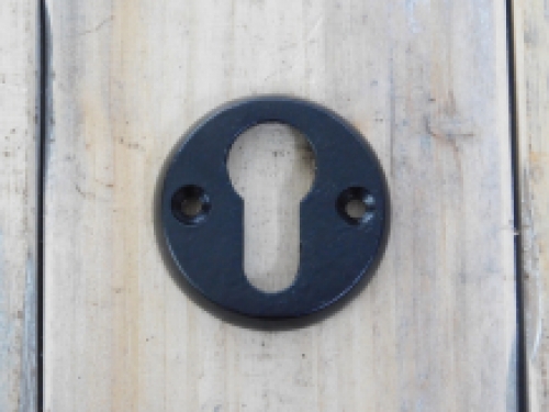 1 lock rosette, cylinder lock suitable, lock made of iron, Black Line.