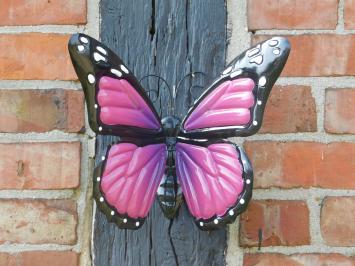 Butterfly in colour - metal - wall decoration