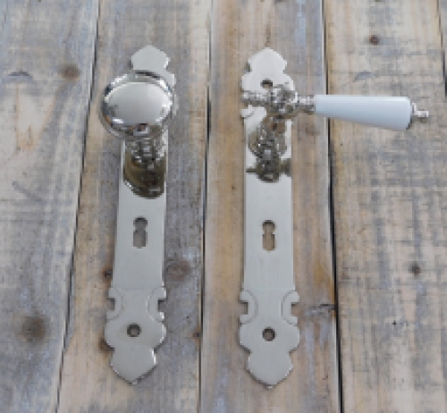 Set of door hardware - retro - for room doors BB - with porcelain handle