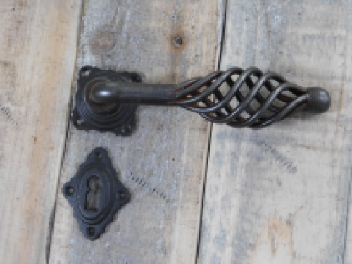 Set of door hardware BB - for internal doors - antique iron dark brown