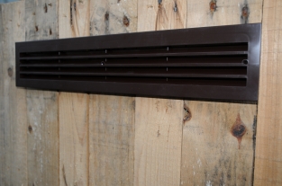 Air grille, ventilation grid, plastic-brown