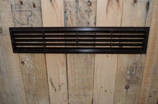 Air grille, ventilation grid, plastic-brown