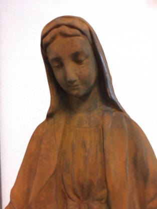 Moeder Maria / Mother Mary, groot vol stenen oxid beeld, PRACHTIG.