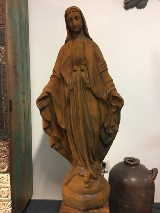 Mutter Maria / Mutter Maria, große Vollstein-Oxyd-Statue