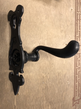 Exclusive set of door hardware - wrought iron - black powder coating - BB55' - weatherproof