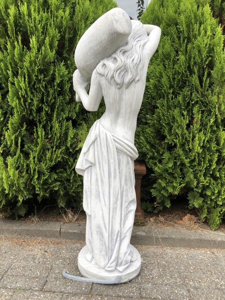 Statue Frau mit Wasserkanne und Wasserspeier - 120 cm - Stein