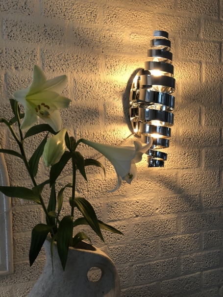 Wandlamp chrome-nikkel, super mooi en apart!!