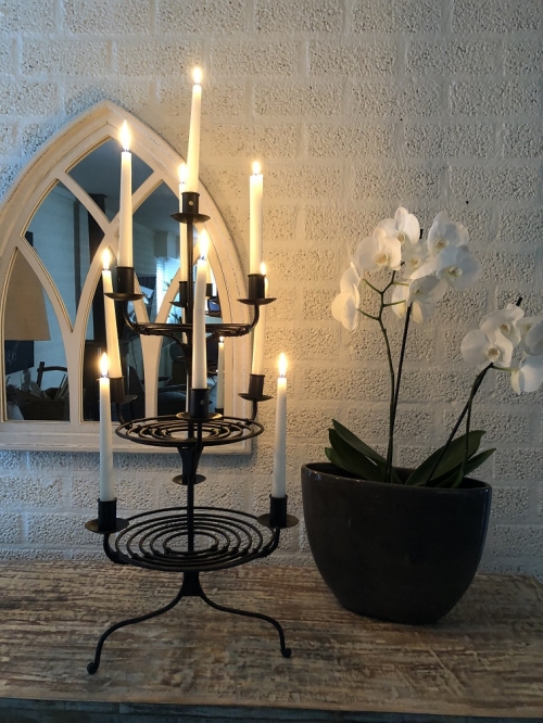 Candle stand - etagere 3 layers, wrought iron, beautiful design!